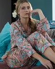 PIJAMA PEONY/ APRICOT 2PZ 100% COTTON