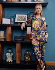 PIJAMA MAGNOLIA DARK AZUL 2PZ 100% COTTON