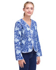 CHAMARRA DOBLE VISTA LOTUS AZUL BLANCO