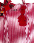 TOTEBAG CLASSIC RED LINES 100% COTTON