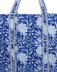 TOTEBAG LOTUS AZUL/BLANCO 100% COTTON