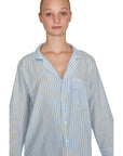 PIJAMA CLASSIC BABY  BLUE STRIPE LONG SLEVE