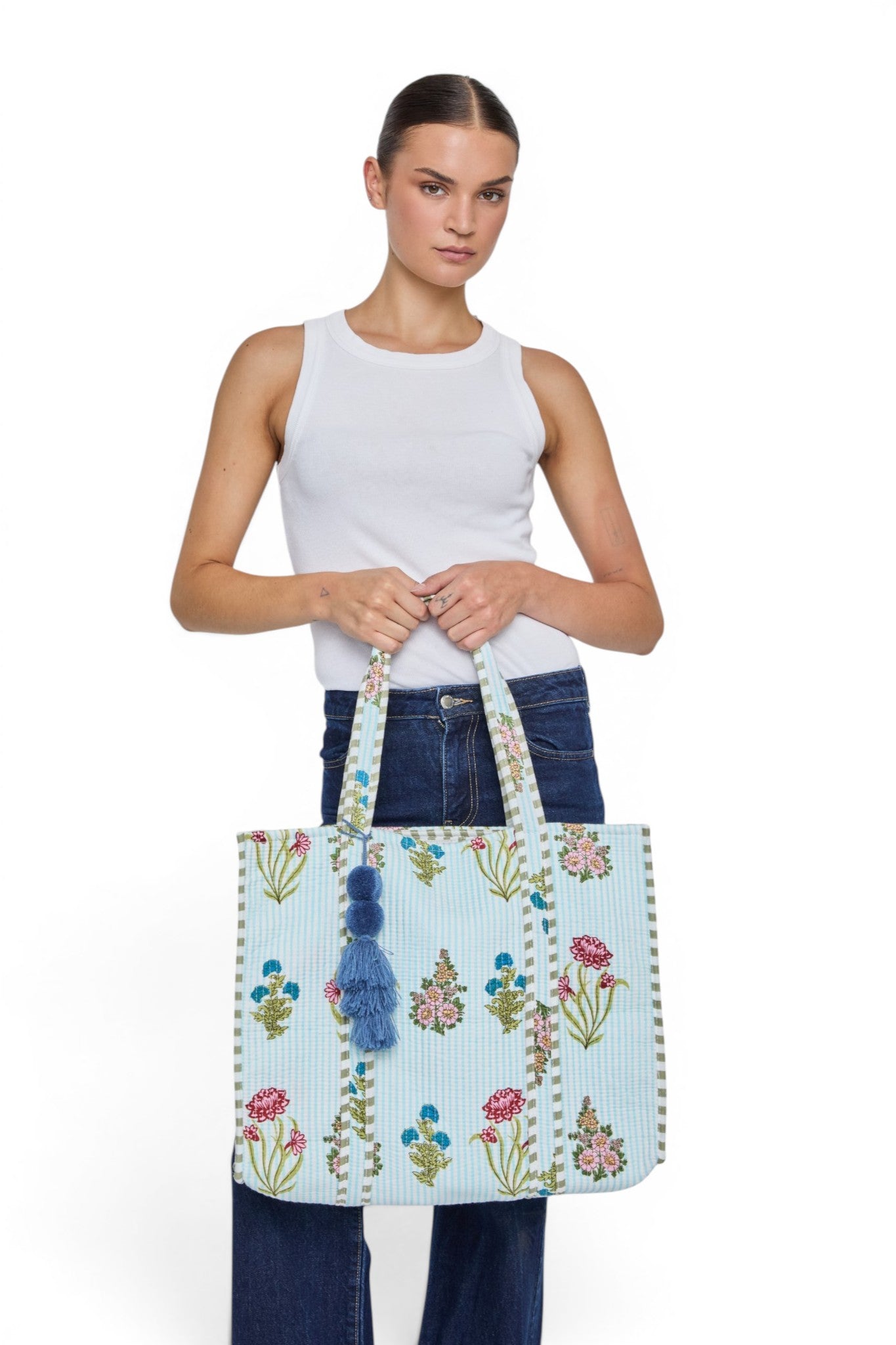 TOTE BAG "BLUE BELL GARDEN"