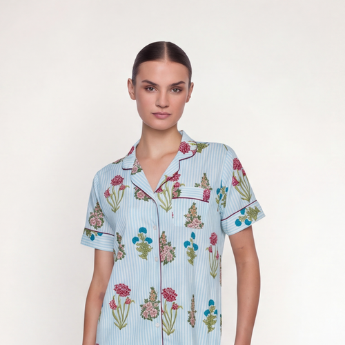 "BLUE BELL GARDEN" SHORT SLEEVE PAJAMA