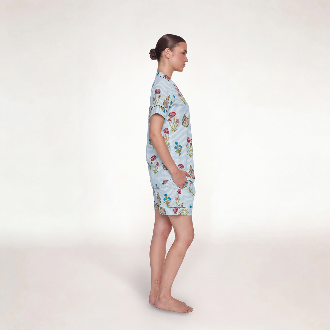 "BLUE BELL GARDEN" SHORT SLEEVE PAJAMA