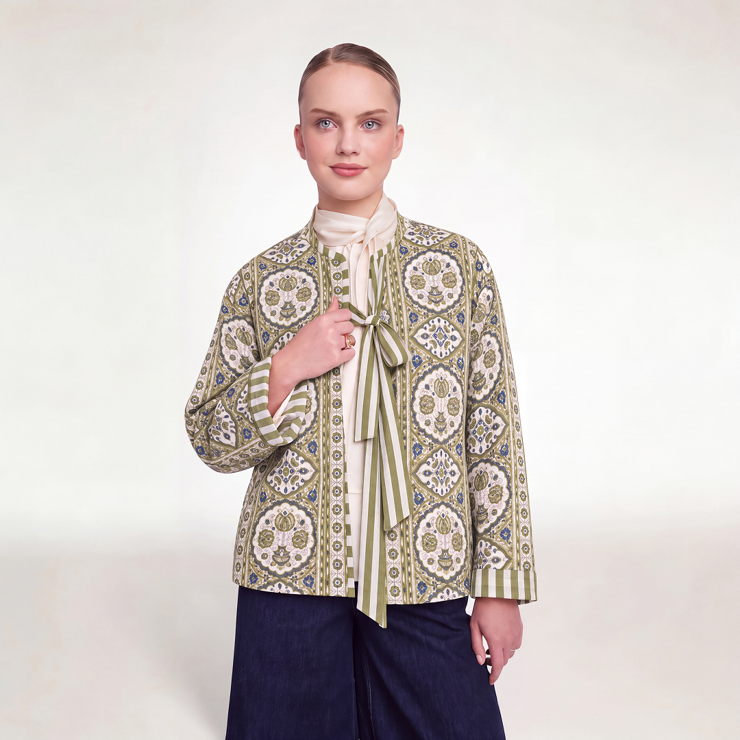 "GREEN BOWS" JACKET