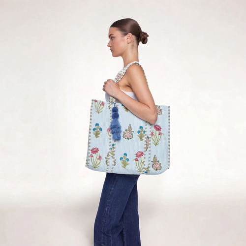 "BLUE BELL GARDEN" TOTE BAG
