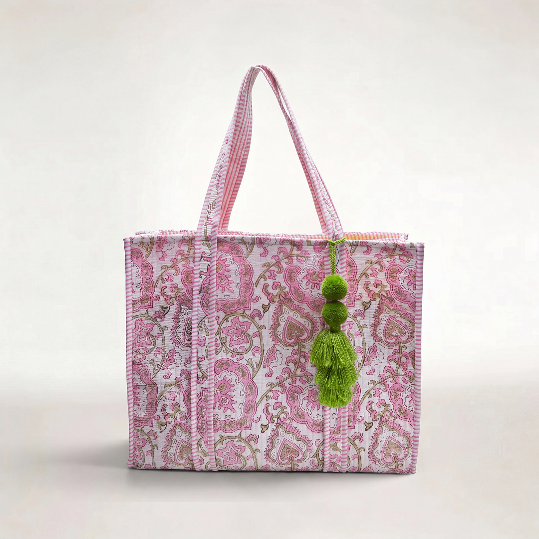 TOTE BAG "BLUSH HEARTS"