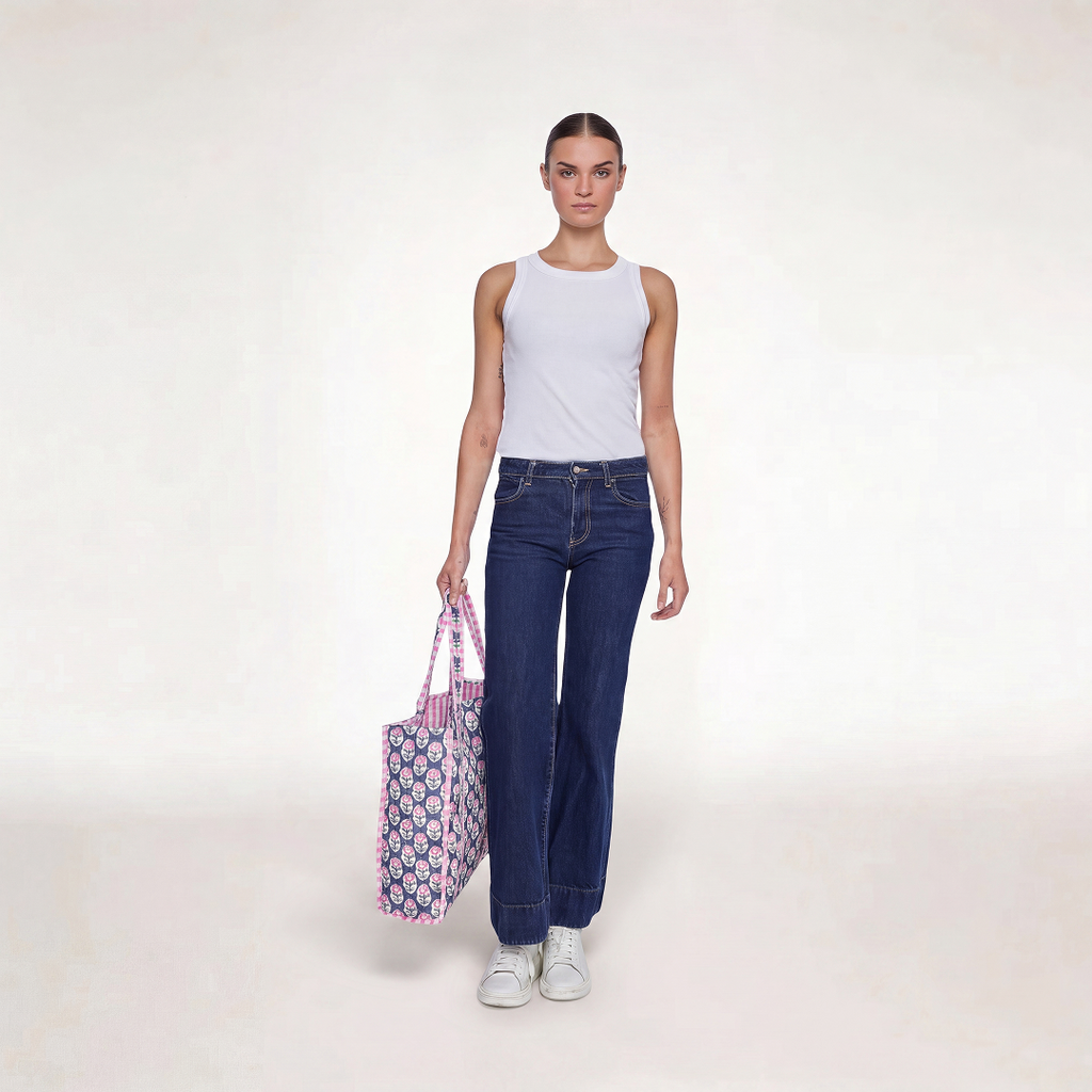 TOTE BAG "INDIGO BLOSSOM"