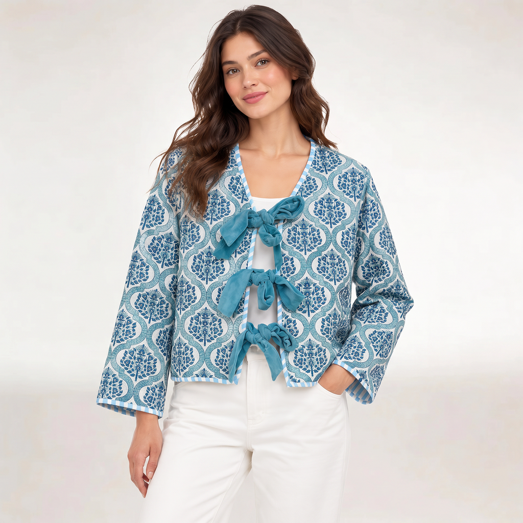 "BLUE BOWS" JACKET