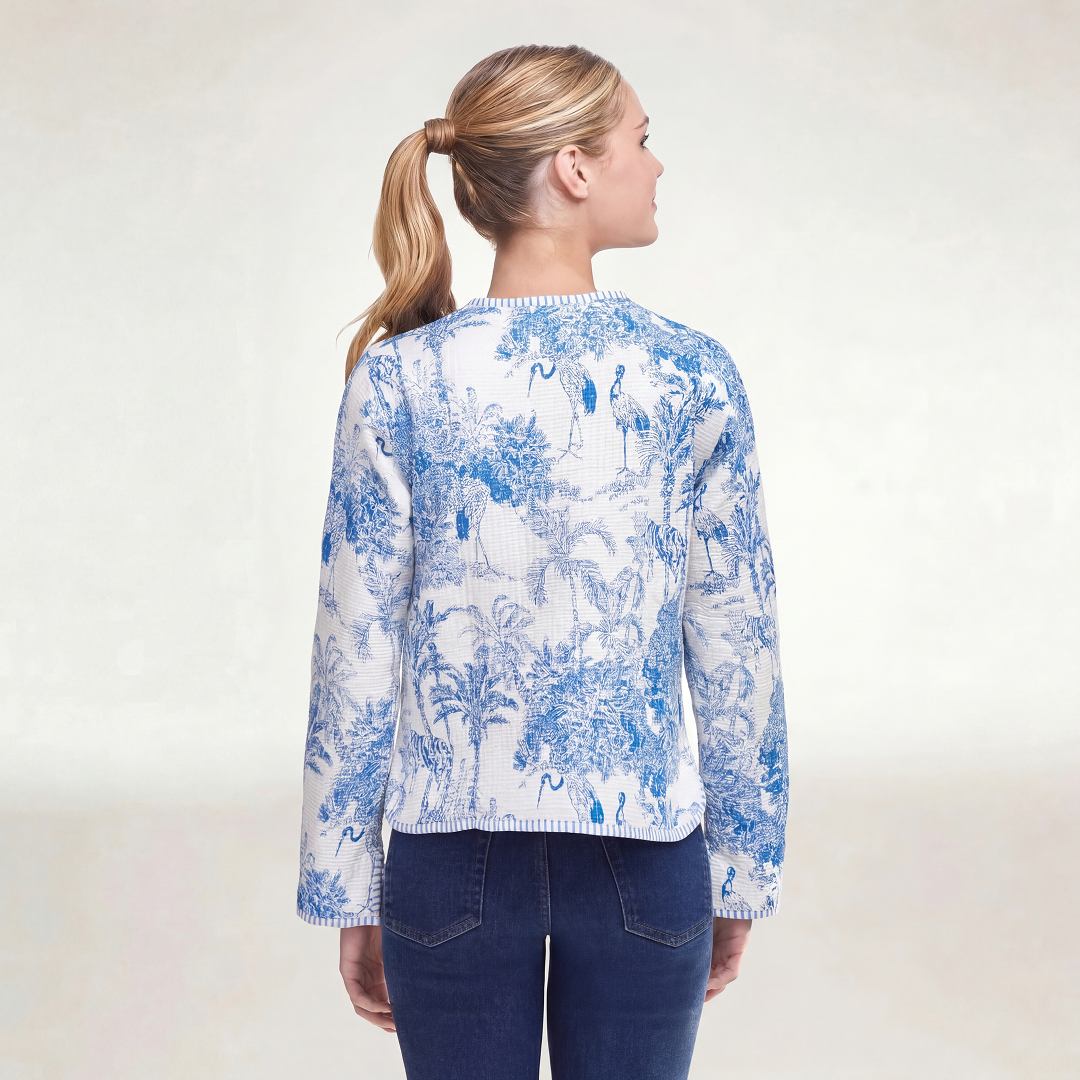 CHAMARRA DOBLE VISTA PARIS AZUL