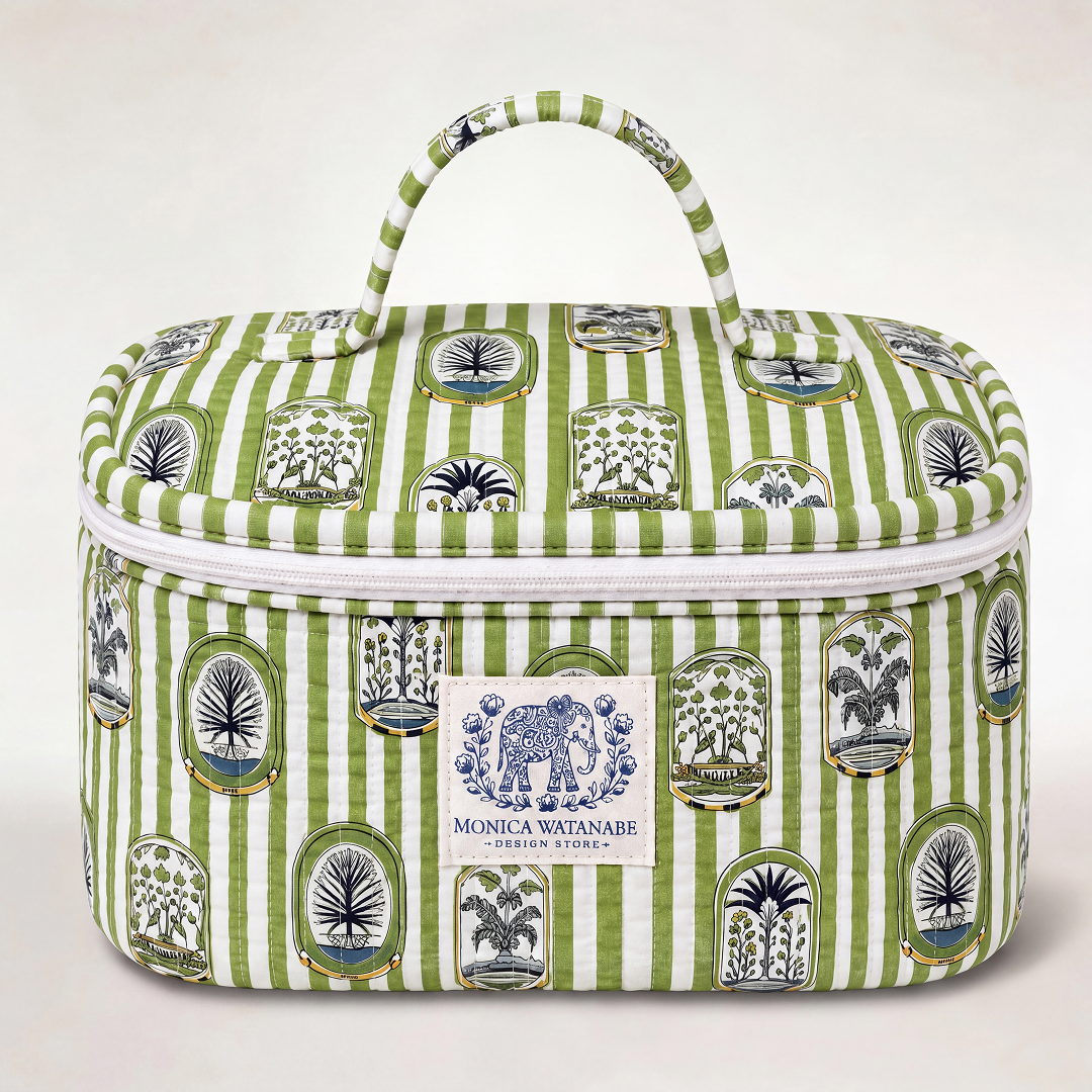 "GREEN HOUSE GARDEN" COSMETIC POUCH