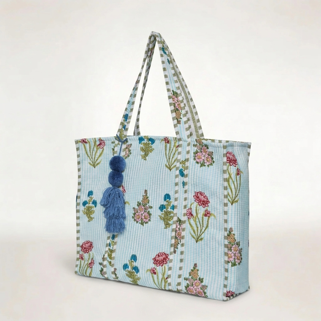 "BLUE BELL GARDEN" TOTE BAG