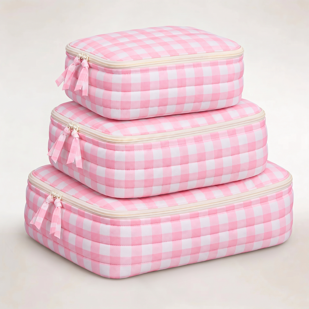 "PINK GRAHAM" PACKING CUBES