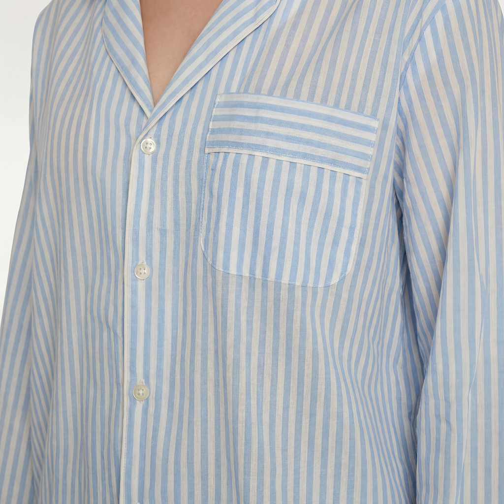PIJAMA "CLASSIC BABY  BLUE STRIPE"  LONG SLEEVE
