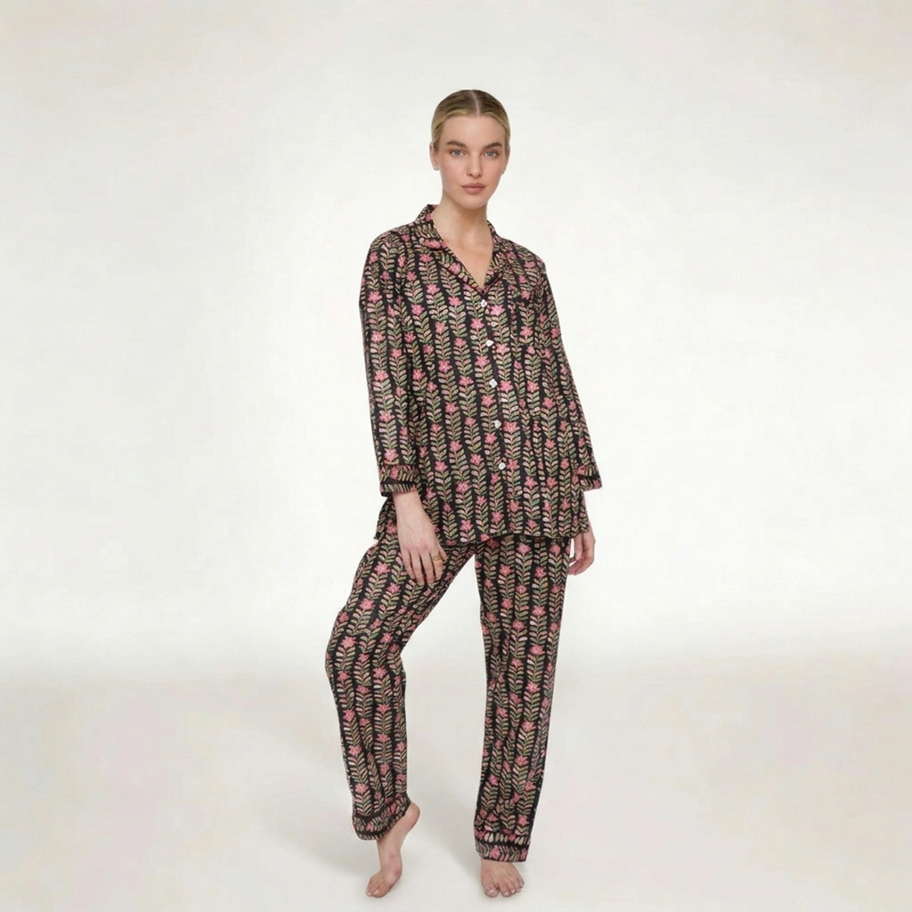 PIJAMA "NOIR GARDEN"