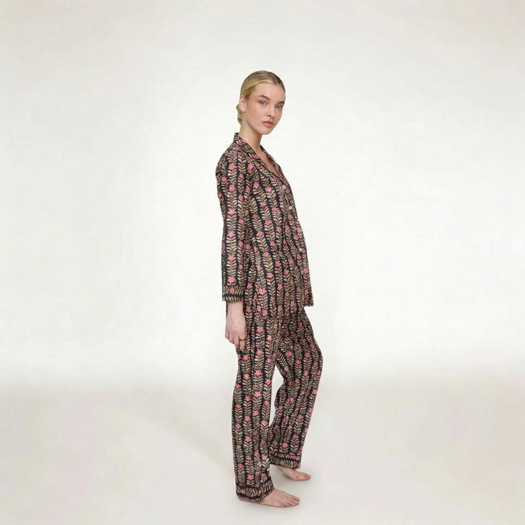 PIJAMA "NOIR GARDEN"