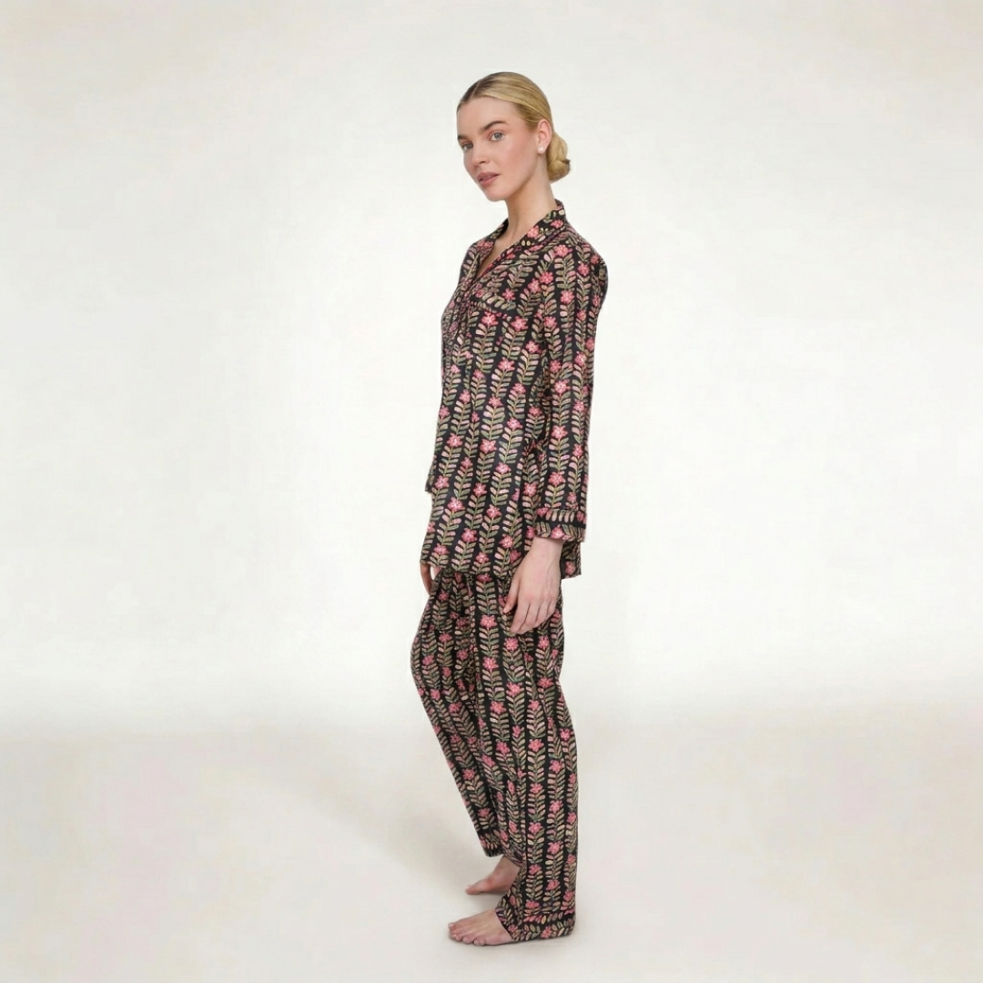 PIJAMA "NOIR GARDEN"