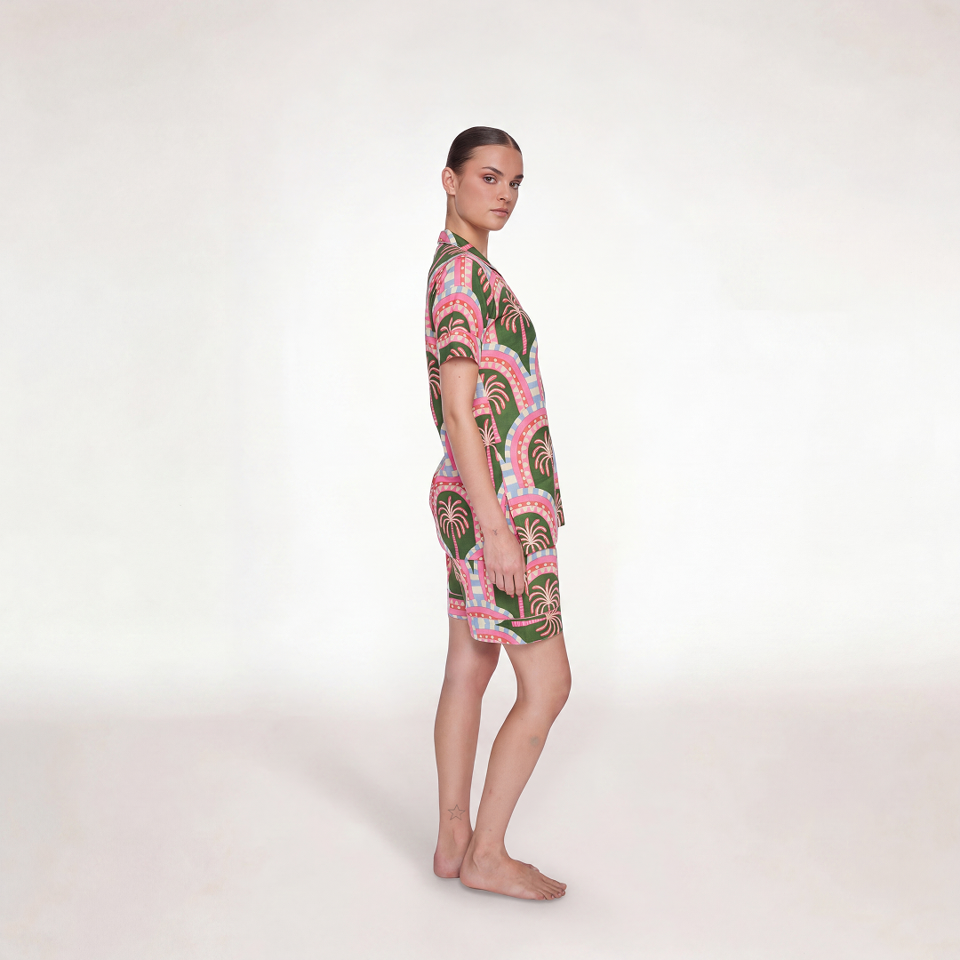 "THE PALMS" PAJAMA WITH SHORTS