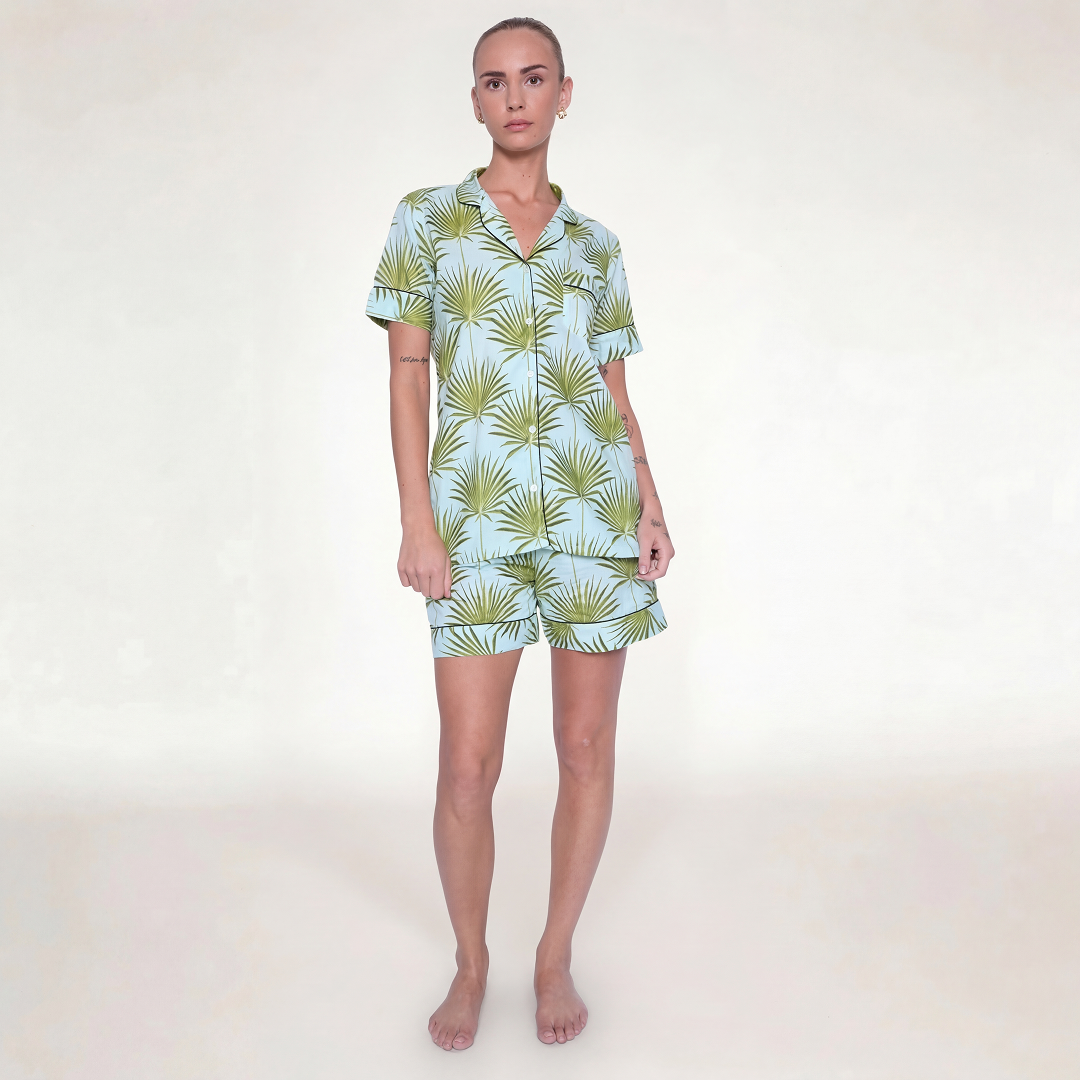 PIJAMA "VERDE BEACH" CON SHORT