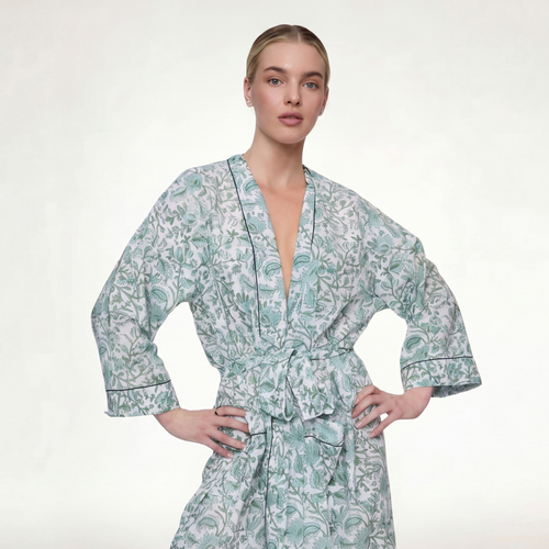 "GREEN PORCELAINE" ROBE