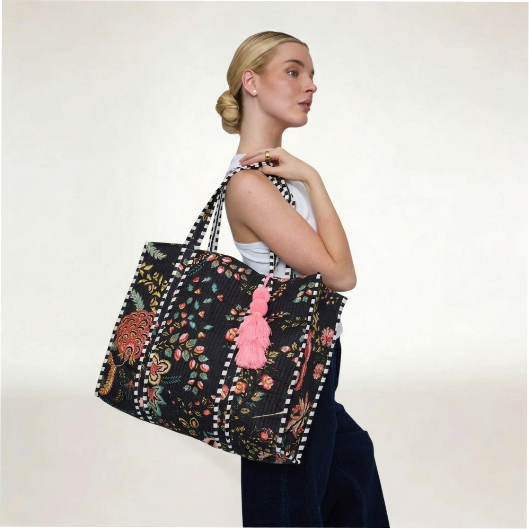 TOTE BAG "MIDNIGHT BLOOM"