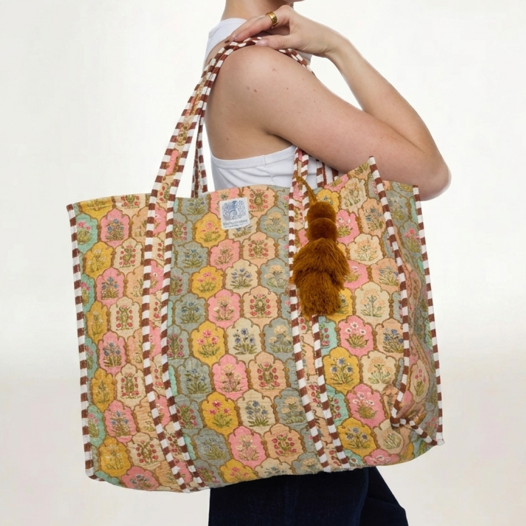 TOTE BAG PASTEL BLOOM GARDEN